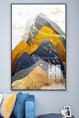 Ảnh mô tả file gốc in mica File tranh hiện đại pha lê gương KF68508