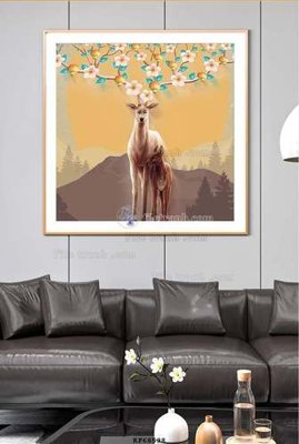 File in trần File tranh hiện đại pha lê gương KF68598 (bản gốc) mây trời