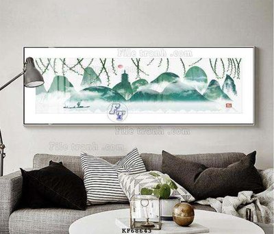 File tranh File tranh hiện đại pha lê gương KF68643 (bản gốc) in lụa 3D