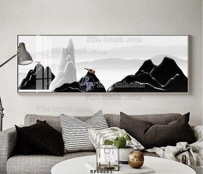 Download file gốc File tranh hiện đại pha lê gương KF68661 (in lụa) tranh 3D