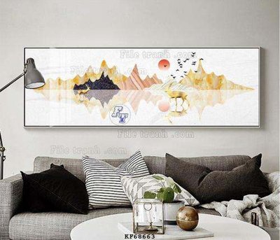 Tải file File tranh hiện đại pha lê gương KF68663 (gốc) in tranh tráng gương