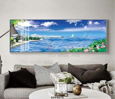 File tranh File tranh hiện đại pha lê gương KF68675 (gốc) in trên kính