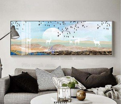 File in mica File tranh hiện đại pha lê gương KF68793 (bản gốc) sắc sảo