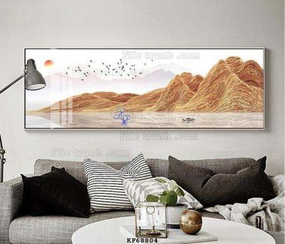 Ảnh gốc File tranh hiện đại pha lê gương KF68804 (độ nét cao) in tráng gương