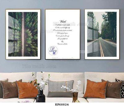 File in lụa File tranh hiện đại pha lê gương KF68824 (tân cổ điển) File tranh hiện đại pha lê gương KF68824