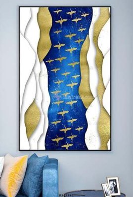 File gốc File tranh hiện đại pha lê gương KF68841 (in lụa) họa tiết 3D