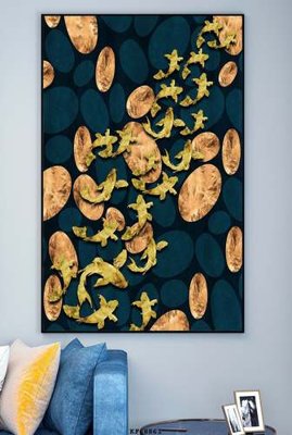 Ảnh gốc file in lụa File tranh hiện đại pha lê gương KF68861 chi tiết