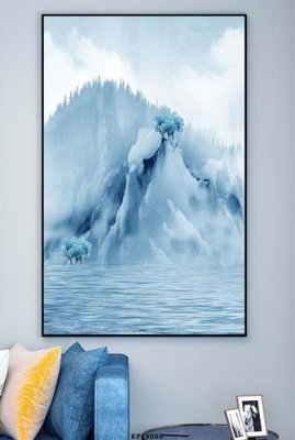 File tranh File tranh hiện đại pha lê gương KF69008 (gốc) in vải canvas