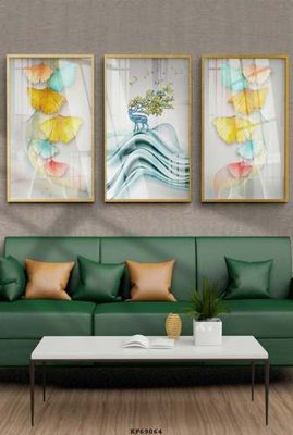 File gốc File tranh hiện đại pha lê gương KF69064 (in lụa) chi tiết cao