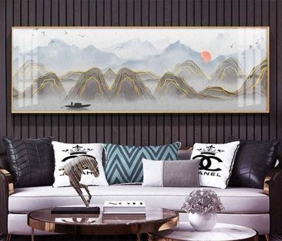 File gốc File tranh hiện đại pha lê gương KF69085 (in lụa) hoa văn cổ điển