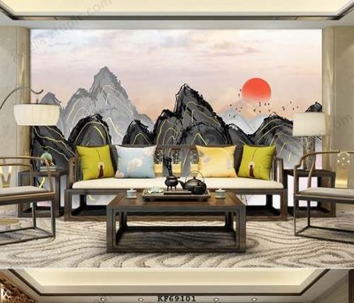 File tranh gốc in trần nhà File tranh hiện đại pha lê gương KF69101 3D