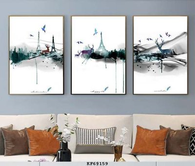 File gốc File tranh hiện đại pha lê gương KF69159 (chuẩn màu) cho in offset