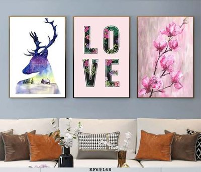 Tải file File tranh hiện đại pha lê gương KF69168 (gốc) chủ đề phong thủy