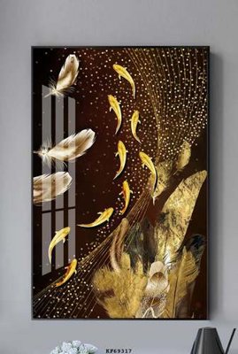 File gốc in ấn File tranh hiện đại pha lê gương KF69317 độ phân giải cao