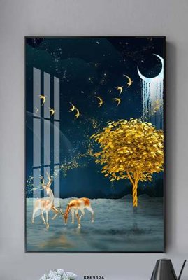 File gốc File tranh hiện đại pha lê gương KF69324 (vector) cho in ấn