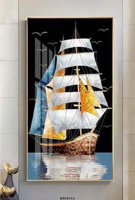 File gốc File tranh hiện đại pha lê gương KF69713 (ảnh chi tiết) để in trần