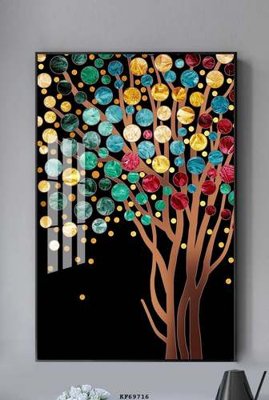 Tải file File tranh hiện đại pha lê gương KF69716 (PSD) cho in tranh 3D