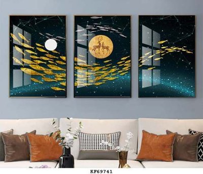 Hình ảnh file gốc in lụa File tranh hiện đại pha lê gương KF69741