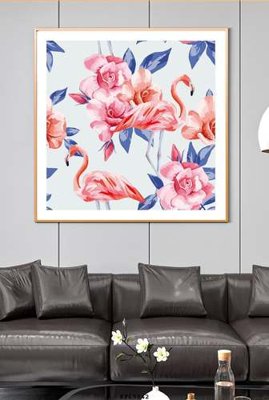 File gốc File tranh hiện đại pha lê gương KF69842 (in lụa) họa tiết 3D