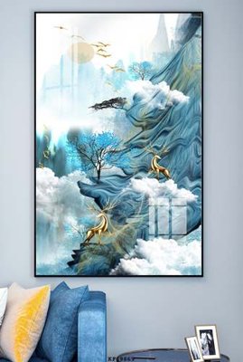 Hình ảnh file gốc File tranh hiện đại pha lê gương KF69869 cho in UV