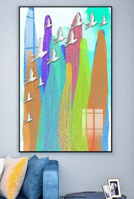 File gốc File tranh hiện đại pha lê gương KF69975 (in tráng gương) nghệ thuật