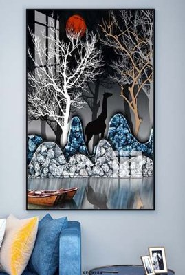 File PSD File tranh hiện đại pha lê gương KF69984 (gốc) cho designer