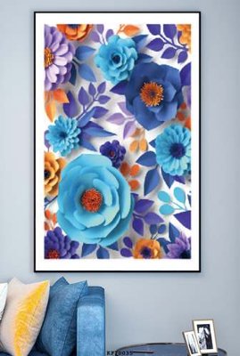 File tranh File tranh hiện đại pha lê gương KF70035 (ảnh gốc) in trần 3D