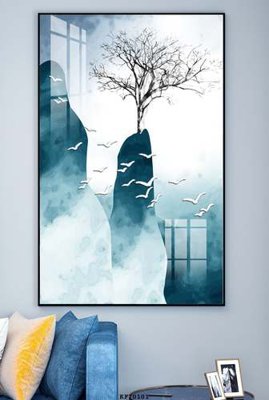 File in ấn File tranh hiện đại pha lê gương KF70101 chuyên nghiệp