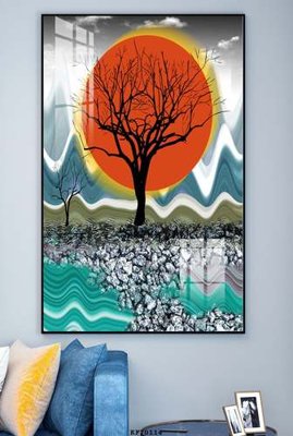 Tải file File tranh hiện đại pha lê gương KF70114 (gốc) làm tranh treo tường