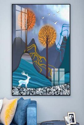 File gốc File tranh hiện đại pha lê gương KF70164 (PNG) nền trong suốt