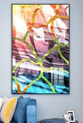 File in trần File tranh hiện đại pha lê gương KF70168 (bản gốc) mây trời