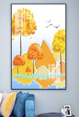 File in trần File tranh hiện đại pha lê gương KF70258 (bản gốc 3D) sống động