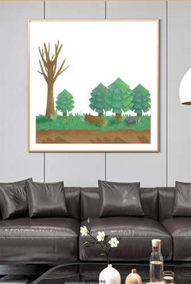 File in lụa File tranh hiện đại pha lê gương KF70296 (phong cảnh) File tranh hiện đại pha lê gương KF70296