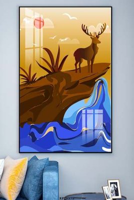 File PSD File tranh hiện đại pha lê gương KF70375 (gốc) cho in quảng cáo