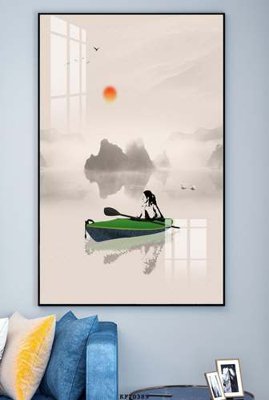 File in trần File tranh hiện đại pha lê gương KF70389 (bản gốc) phong cảnh