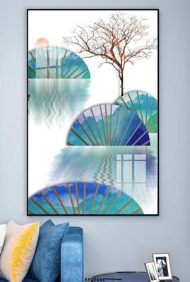 File tranh gốc File tranh hiện đại pha lê gương KF70446 (bản quyền) Filetranh.com