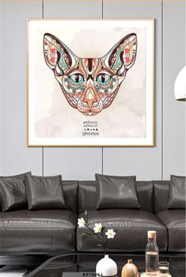 Tải file File tranh hiện đại pha lê gương KF70651 (gốc) chủ đề hoa sen