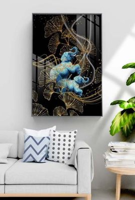 File tranh in trần 3D File tranh hiện đại pha lê gương KF70877 (ảnh gốc)