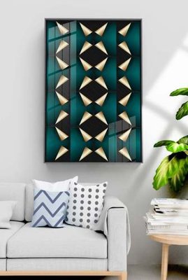 File PSD File tranh hiện đại pha lê gương KF70903 (bản gốc) đã tách nền