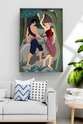 File tranh File tranh hiện đại pha lê gương KF70925 (gốc) in film