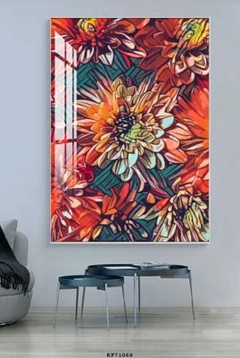 File tranh File tranh hiện đại pha lê gương KF71068 (gốc) chủ đề thành phố