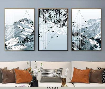 File in trần File tranh hiện đại pha lê gương KF71151 (bản gốc) bầu trời