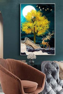 File gốc File tranh hiện đại pha lê gương KF71249 (phong cách) châu Âu