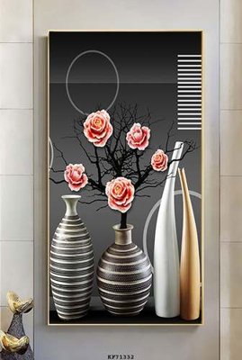 File gốc in mica File tranh hiện đại pha lê gương KF71332 chất lượng