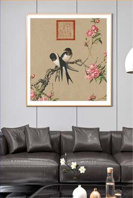 File in trần File tranh hiện đại pha lê gương KF71358 (bản gốc) mây trời