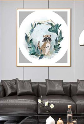 File tranh gốc in trần nhà File tranh hiện đại pha lê gương KF71377 3D