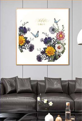 File in trần File tranh hiện đại pha lê gương KF71391 (bản gốc) bầu trời