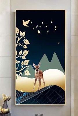 File gốc File tranh hiện đại pha lê gương KF71535 (trang trí) phòng làm việc