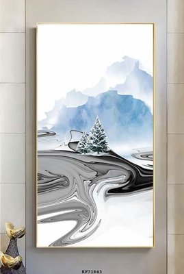 Tải file File tranh hiện đại pha lê gương KF71843 (gốc) chủ đề tâm linh