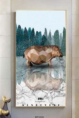 File gốc File tranh hiện đại pha lê gương KF71925 (in 3D) nghệ thuật